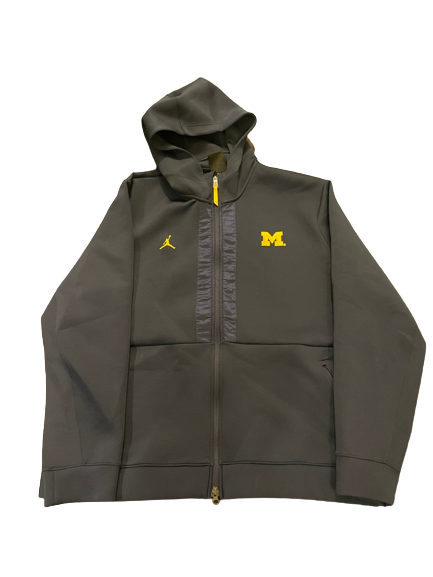 David Ojabo Michigan Football Team Exclusive Premium Jordan Jacket (Size 2XL)