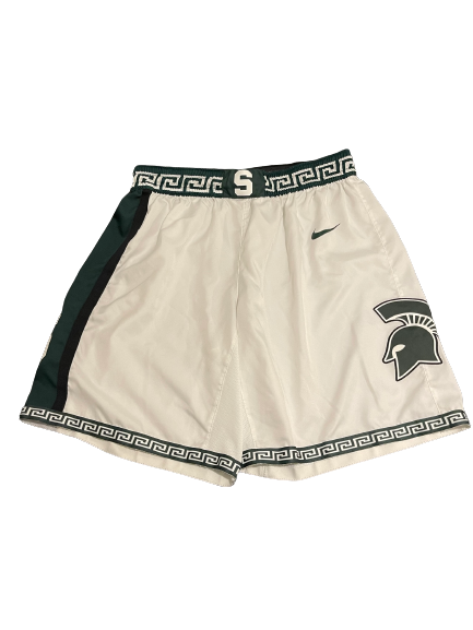 Gabe Brown Michigan State Basketball 2019-2020 GAME WORN Shorts (Size 38) - Photo Matched