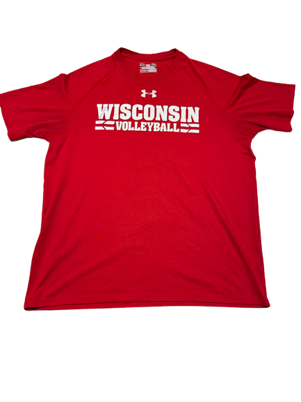 Sydney Hilley Wisconsin Volleyball SIGNED Practice Shirt with Number on Back (Size M)