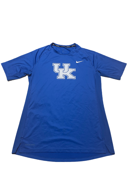 T.J. Collett Kentucky Baseball Team Issued Nike Pro Workout Shirt (Size XL)