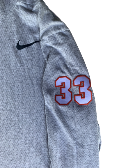 Elijah Hughes Syracuse Basketball ITALY Tour PE Long Sleeve Hoodie (Size XL)