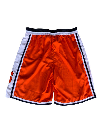 Elijah Hughes Orange Throwback Game Worn Shorts (12/14/19)