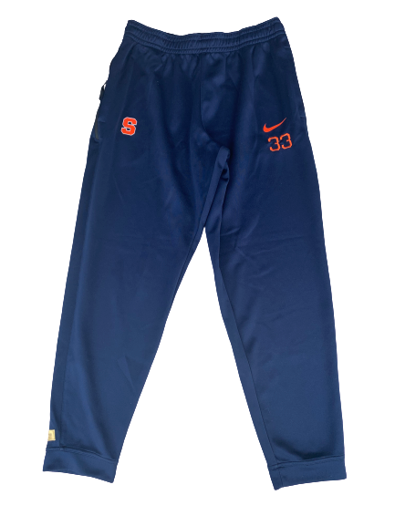 Elijah Hughes Syracuse Basketball Travel Pants with Number (Size XL)