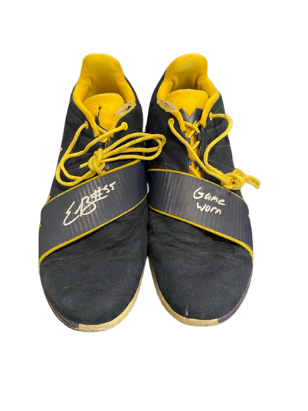 Eli Brooks Michigan Basketball SIGNED & INSCRIBED 2021-2022 GAME WORN Player Exclusive Shoes (Size 11.5) - Photo Matched