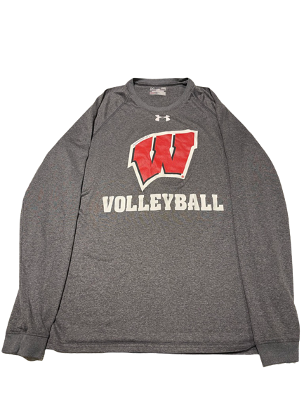 Sydney Hilley Wisconsin Volleyball SIGNED Long Sleeve Practice Shirt with Number on Back (Size M)