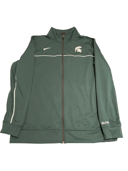 Gabe Brown Michigan State Basketball Team Issued Travel Jacket (Size L)