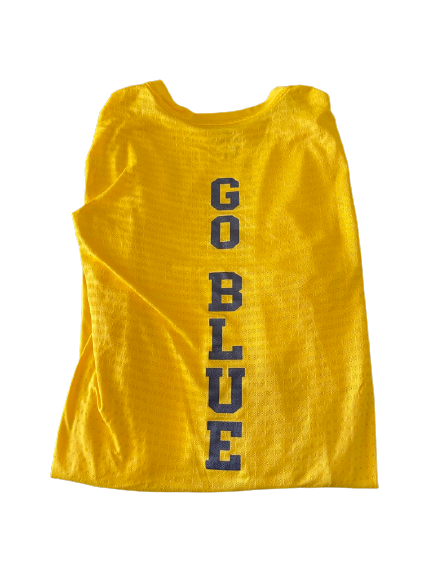 Paige Jones Michigan Volleyball Team Exclusive Worn Warm-Up Shirt with Number & "Go Blue" On Back (Size M)