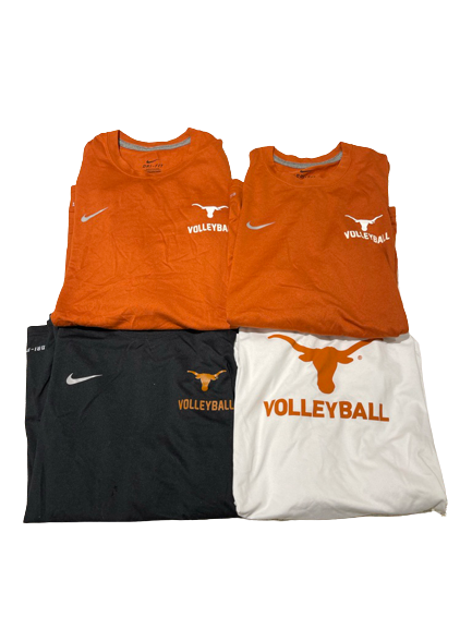 Jhenna Gabriel Texas Volleyball Team Exclusive Set of (4) Long Sleeve Practice Shirts (Size
