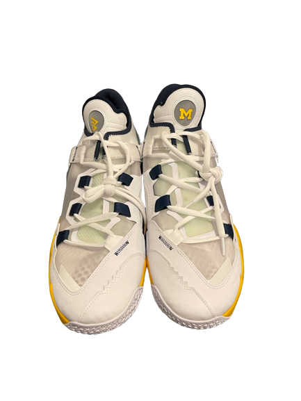 Adrien Nunez Michigan Basketball Player Exclusive Jordan Westbrook Shoes (Size 14) - New