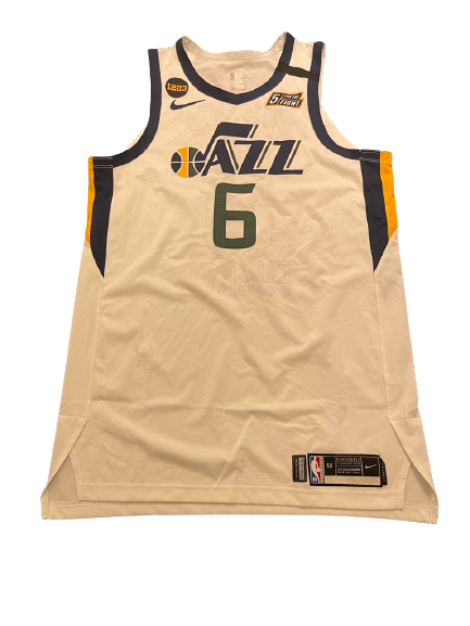 Rayjon Tucker Utah Jazz 2020-2021 Authentic NBA Bubble "JUSTICE" Game Jersey (Size 50, Length + 4)