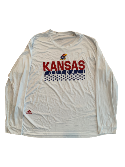 Hakeem Adeniji Kansas Adidas Long Sleeve Shirt (Size XXXL)