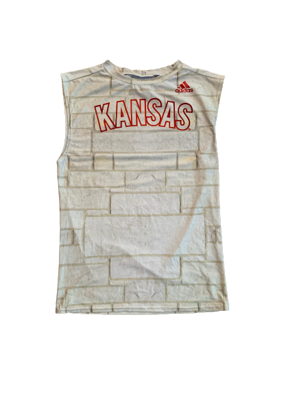 Hakeem Adeniji Kansas Player Exclusive Adidas Workout Tank (Size XXL)