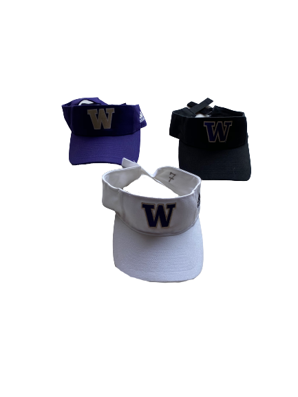 Taryn Atlee Washington Softball Team Issued Set of 3 Game Worn Visor Hats
