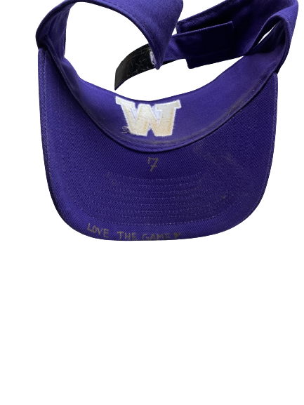 Taryn Atlee Washington Softball Team Issued Set of 3 Game Worn Visor Hats