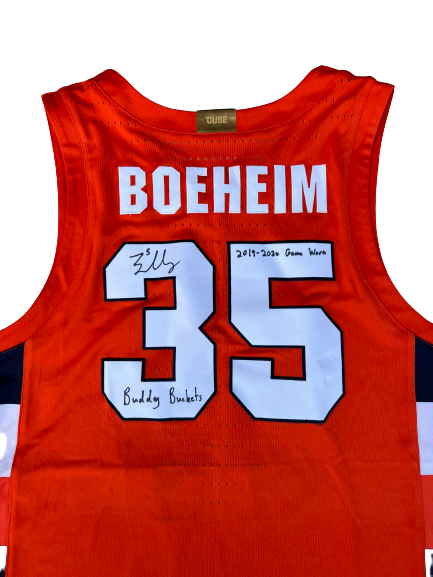 Buddy Boeheim Syracuse Basketball 2019-2020 SIGNED & INSCRIBED Game Worn Jersey - PHOTOMATCHED