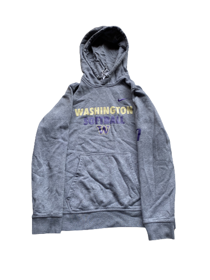 Taryn Atlee Washington Softball Team Issued Sweatshirt with Number (Size XS)
