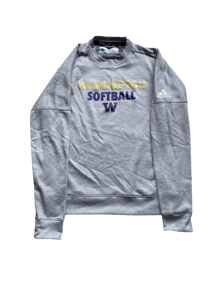 Taryn Atlee Washington Softball Team Issued Crew Neck Pullover (Size XS)