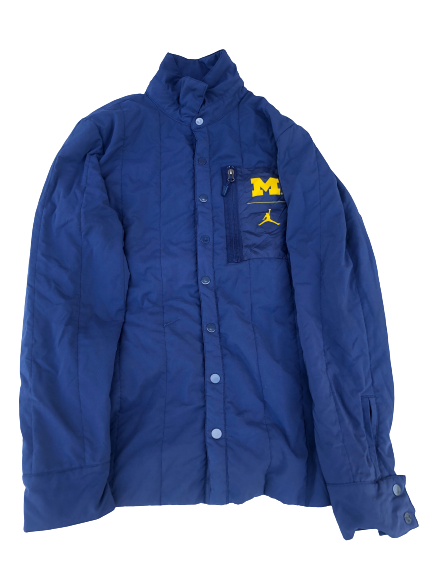 Tarik Black Michigan Football Team Issued High-End Button-Down Jacket (Size L)