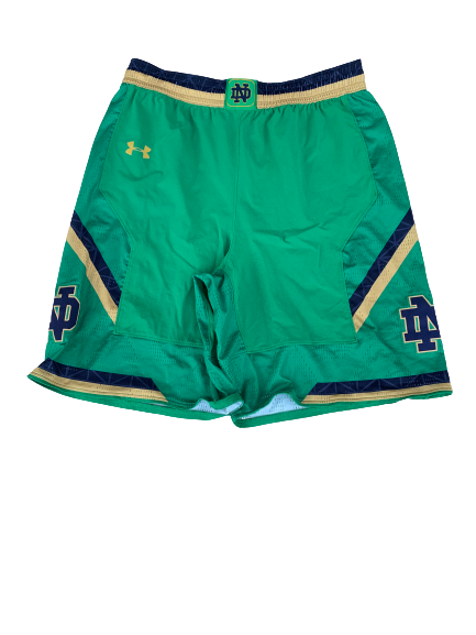V.J. Beachem Notre Dame Basketball Game-Worn Shorts (Size L)