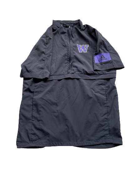 Taryn Atlee Washington Softball Team Issued Short Sleeve Half Zip Pullover (Size S)