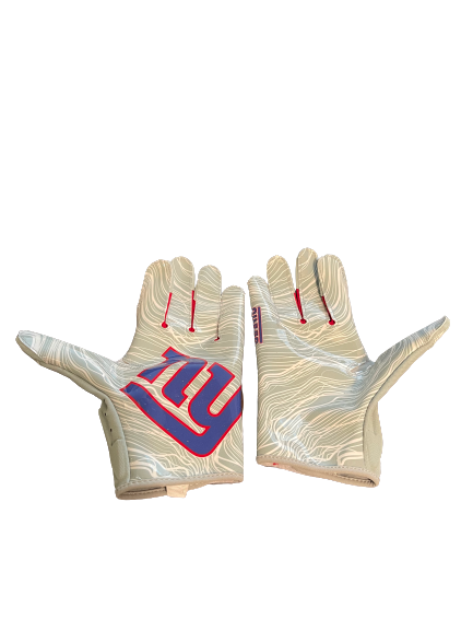 Darnay Holmes New York Giants Team Issued Football Gloves (Size L)