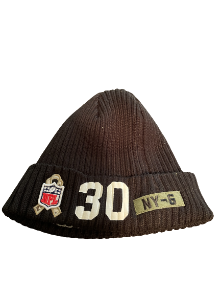 Darnay Holmes New York Giants Salute To Service Beanie Hat with Number
