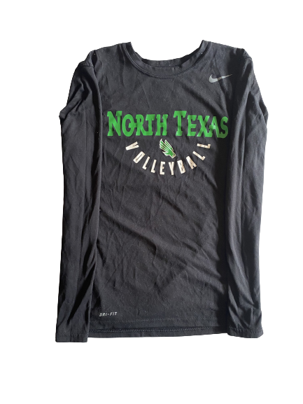 Olivia Petnicki North Texas Volleyball Team Issued Long Sleeve Workout Shirt (Size S)