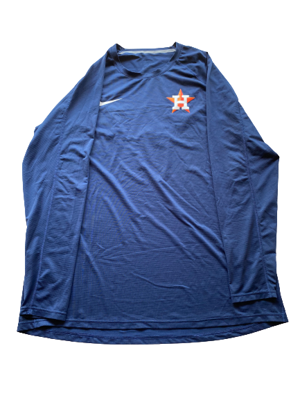 Brett Adcock Houston Astros Team Issued Long Sleeve Workout Shirt (Size XXL)