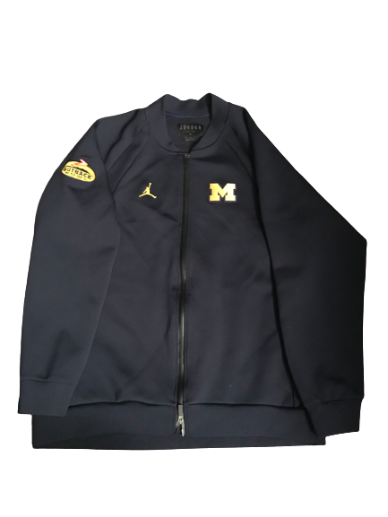 Nolan Ulizio Michigan Team Exclusive Jordan Outback Bowl Full-Zip Jacket (Size XXXL)