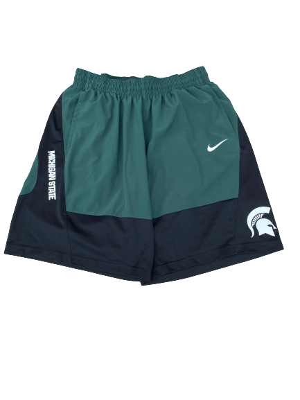 Thomas Kithier Michigan State Basketball Team Issued Workout Shorts (Size XL)