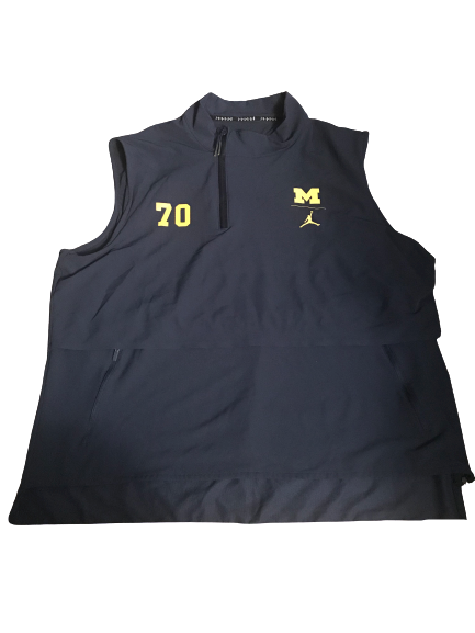 Nolan Ulizio Michigan Team Exclusive Jordan Sleeveless Pullover with Number (Size XXXL)