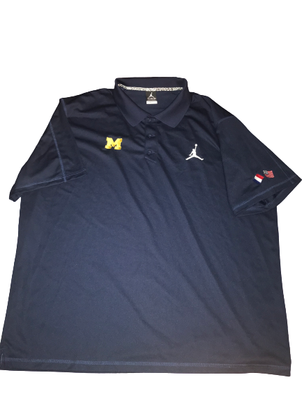 Nolan Ulizio Michigan Team Exclusive 2018 France Trip Jordan Polo Shirt (Size XXXL)