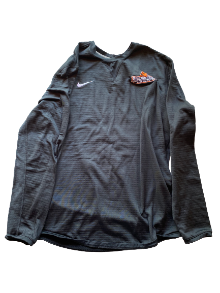 Justin Turner Bowling Green Basketball Team Issued Long Sleeve Waffle Crew Neck Pullover (Size L)