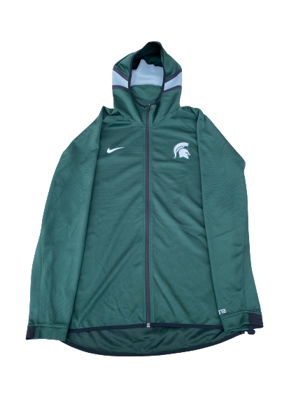 Thomas Kithier Michigan State Basketball Team Issued Zip Up Jacket (Size XLT)