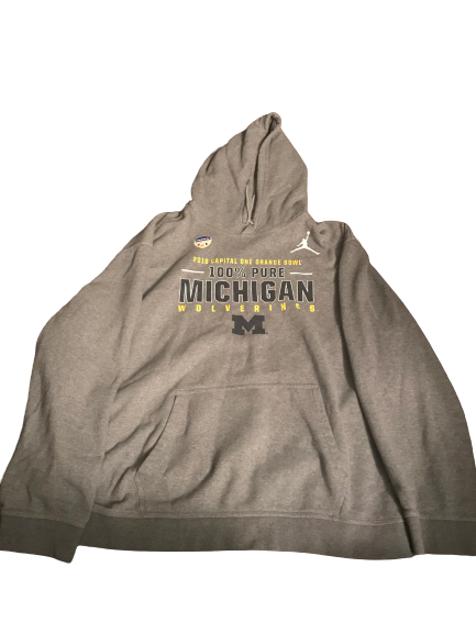 Nolan Ulizio Michigan Team Issued 2016 Orange Bowl Jordan Sweatshirt (Size XXXL)
