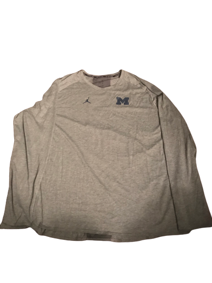 Nolan Ulizio Michigan Team Issued Jordan Long Sleeve Shirt (Size XXXL)