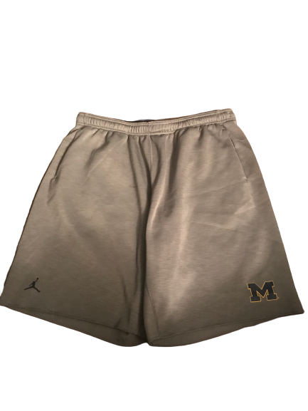 Nolan Ulizio Michigan Team Issued Jordan Sweat Shorts (Size XXXL)