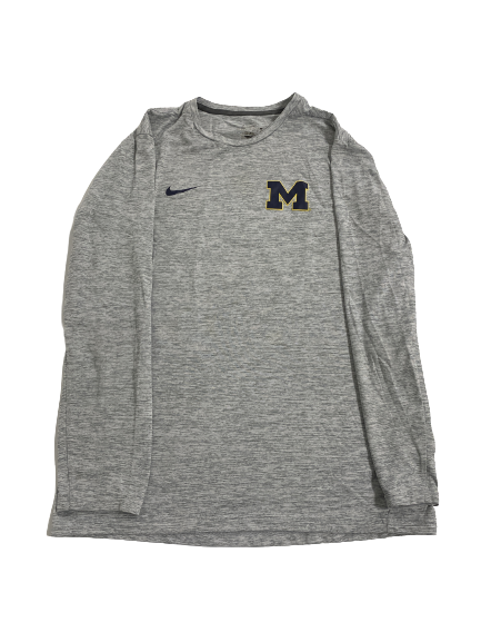 Grant Perry Michigan Football Team-Issued Long Sleeve Shirt (Size L)