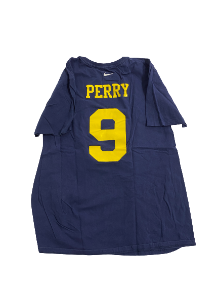 Grant Perry Michigan Football Player-Exclusive T-Shirt With Name and 