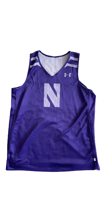 Bryana Hopkins Northwestern Basketball Reversible Practice Jersey (Size L)