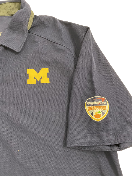 Tru Wilson Michigan Football Capital One Orange Bowl Player-Exclusive Polo Shirt (Size M)