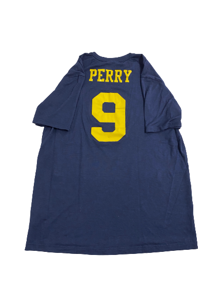 Grant Perry Michigan Football Player-Exclusive T-Shirt With Name and 