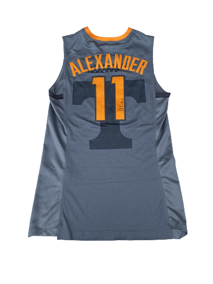 Kyle Alexander Tennessee Basketball 2015-2016 SIGNED Game Worn Jersey (Size 48)