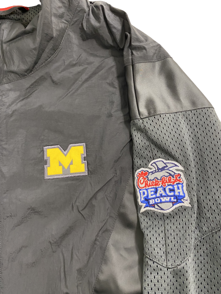 Tru Wilson Michigan Football Chick-Fil-A Peach Bowl Player-Exclusive Zip-Up Jacket (Size L)