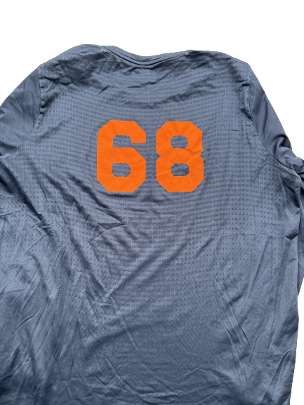 Airon Servais Syracuse Football Team Issued Long Sleeve Workout Shirt with Number on Back (Size 2XL)