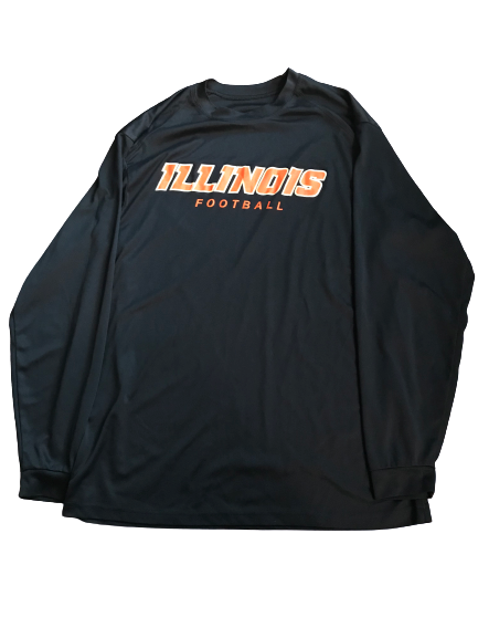Nolan Bernat Illinois Football Team Issued Long Sleeve Shirt (Size L)