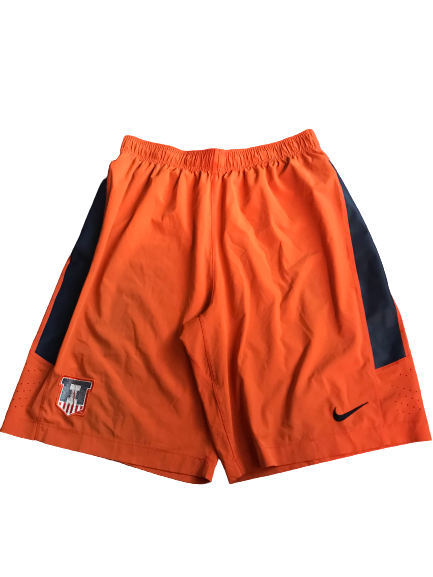 Nolan Bernat Illinois Football Team Issued Shorts (Size S)