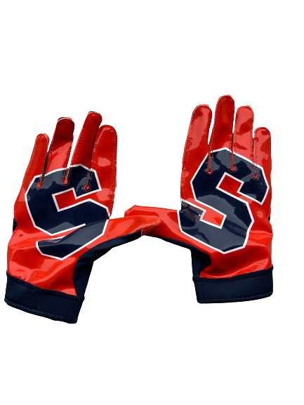 Airon Servais Syracuse Football Player Exclusive Gloves (Size 3XL)