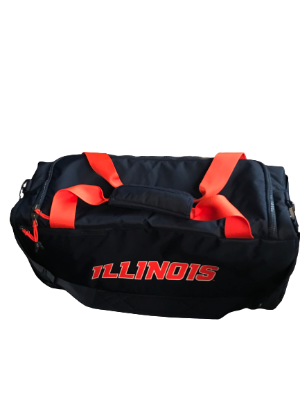 Nolan Bernat Illinois Football Team Issued Travel Duffel Bag