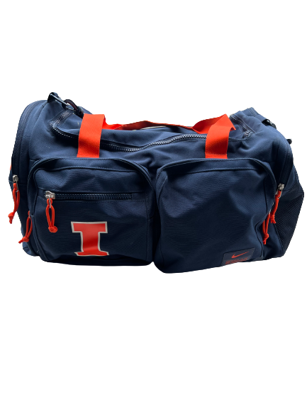 Brandon Peters Illinois Football Team Issued Travel Duffel Bag